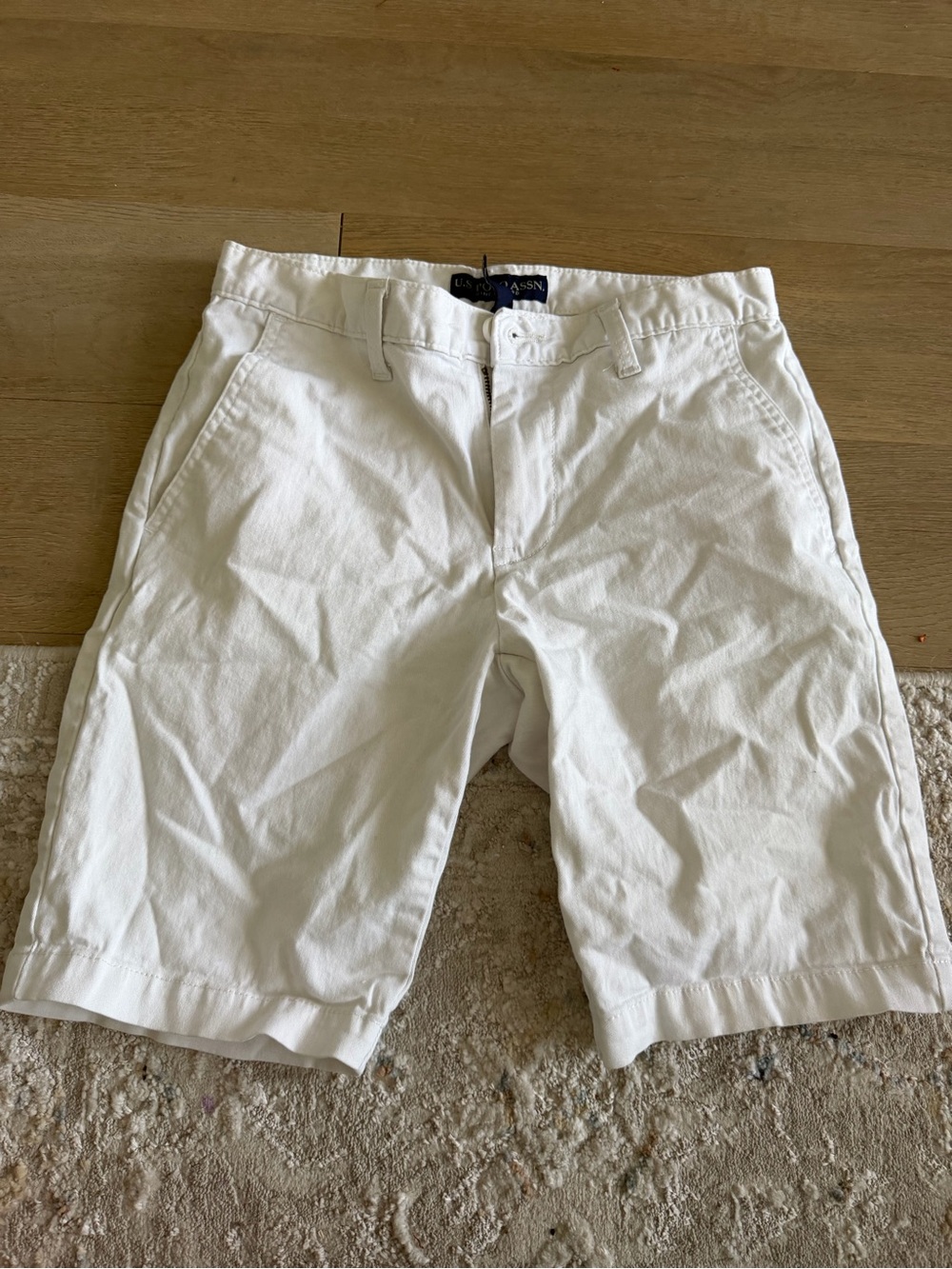 Polo US Classic White Men's Cotton Shorts